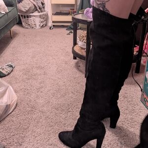 Source Unknown Black Over-the-Knee Boots